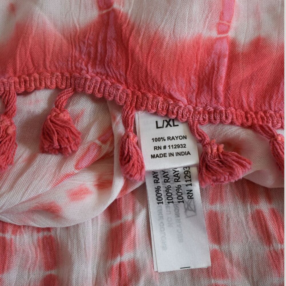 EXIST Women's Tie-dye Cover Up Pink Size L/XL - Picture 6 of 9